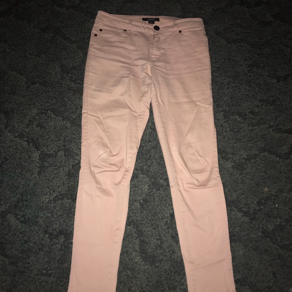 pink skinny jeans